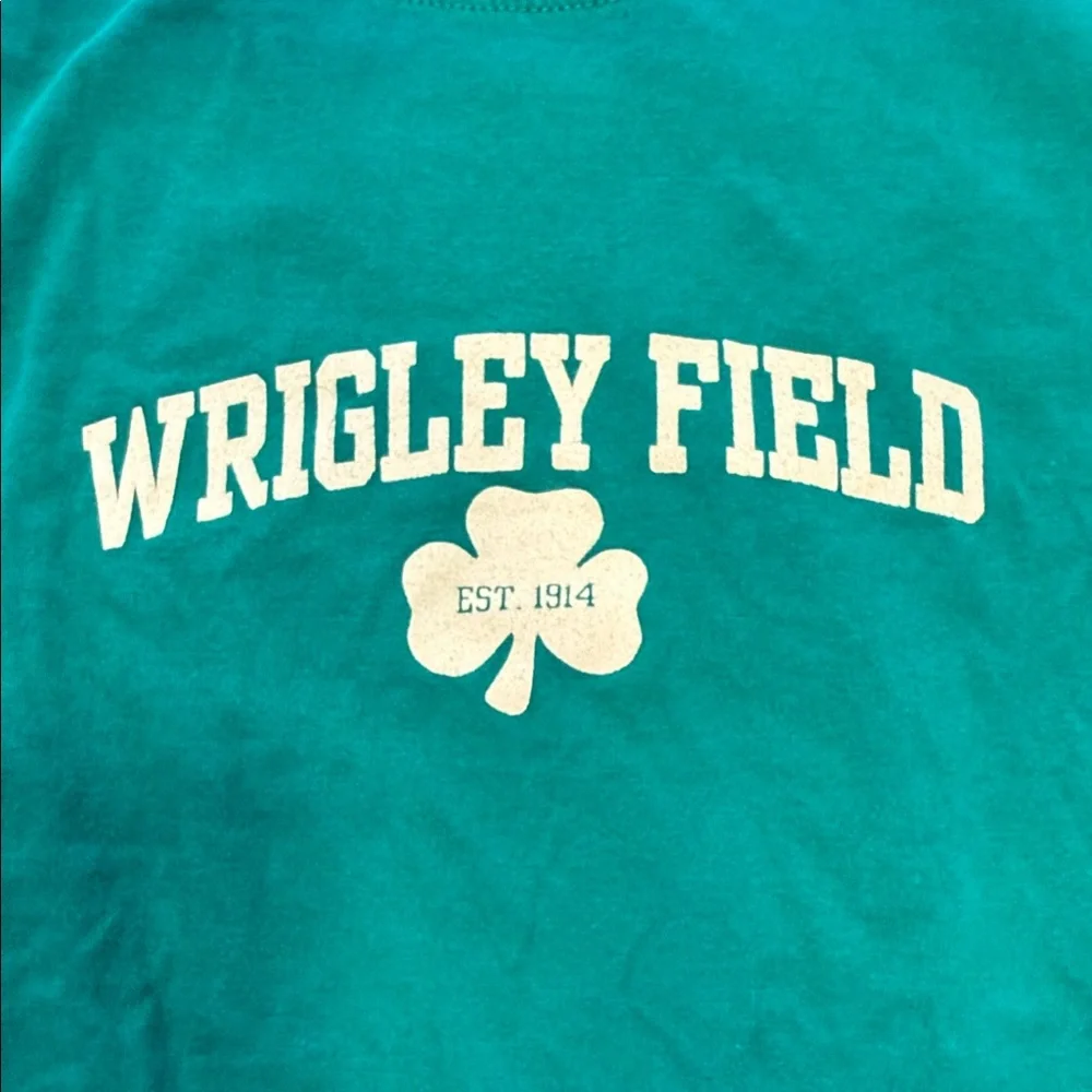 Green Wrigley Field Shamrock Tee - Picture 3 of 3